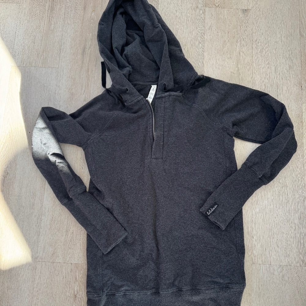 Lululemon Hooded Grey Half Zip Sweater